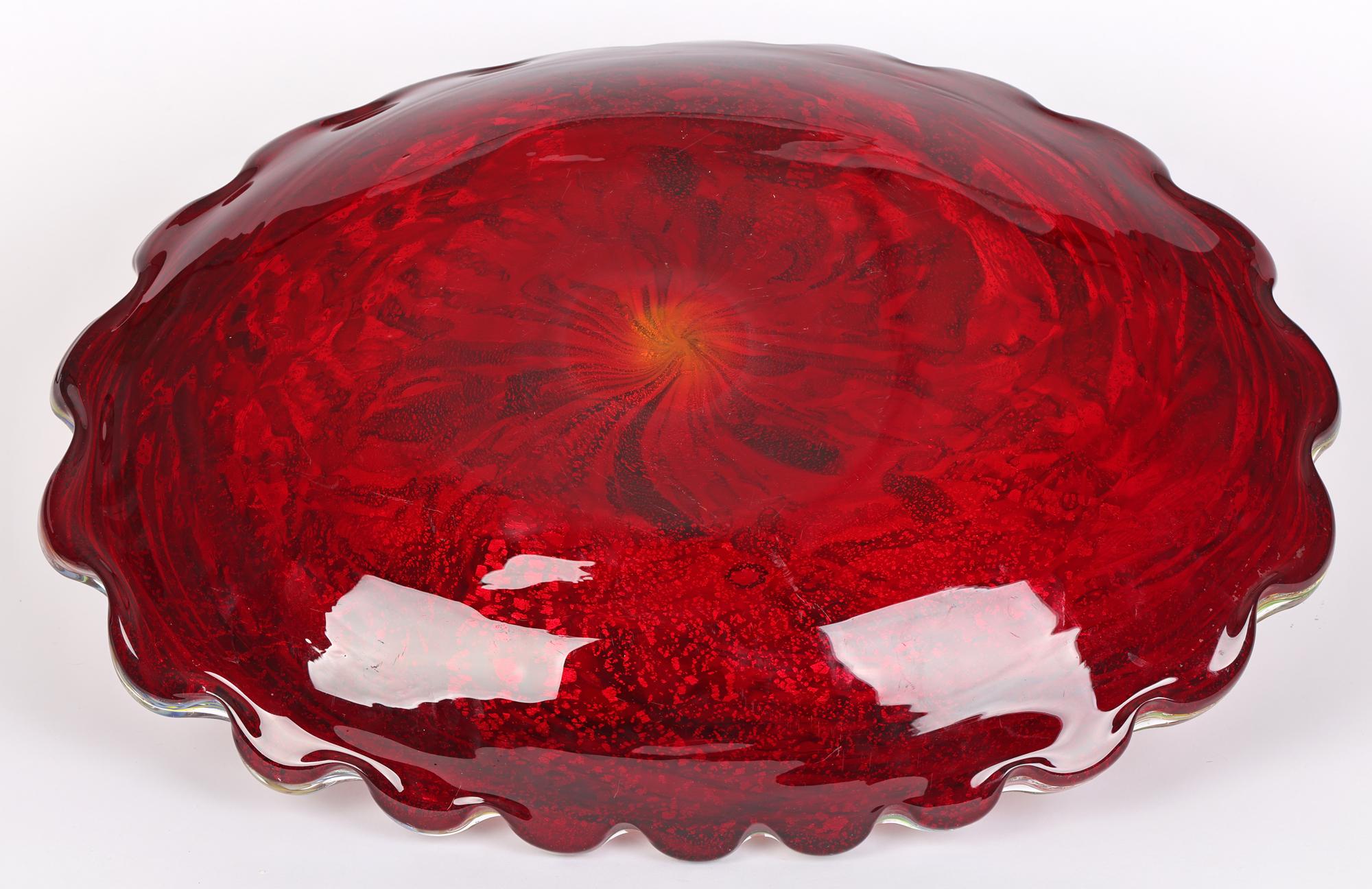 Dino Martens Large AVEM Murano Tutti Frutti Art Glass Dish For Sale 4