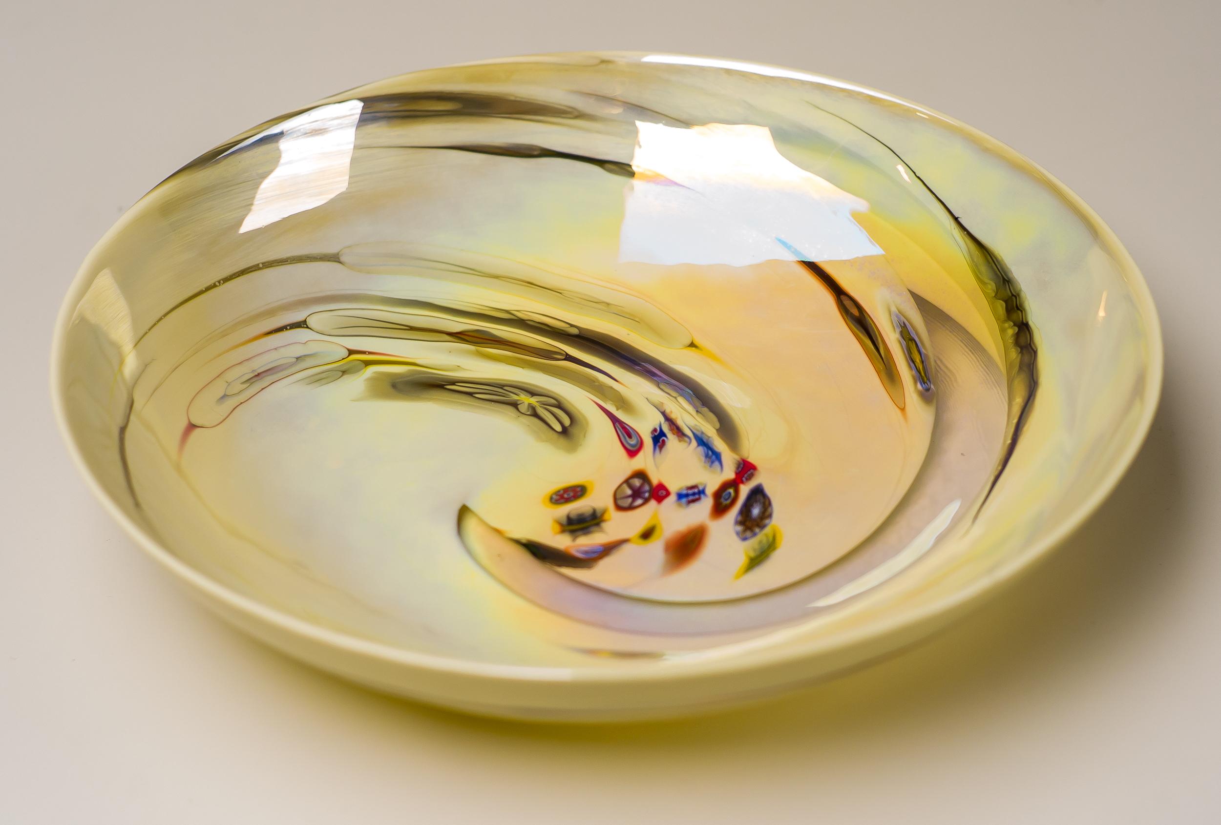 Grand bol en verre Dino Martens Excellent état - En vente à Dronten, NL