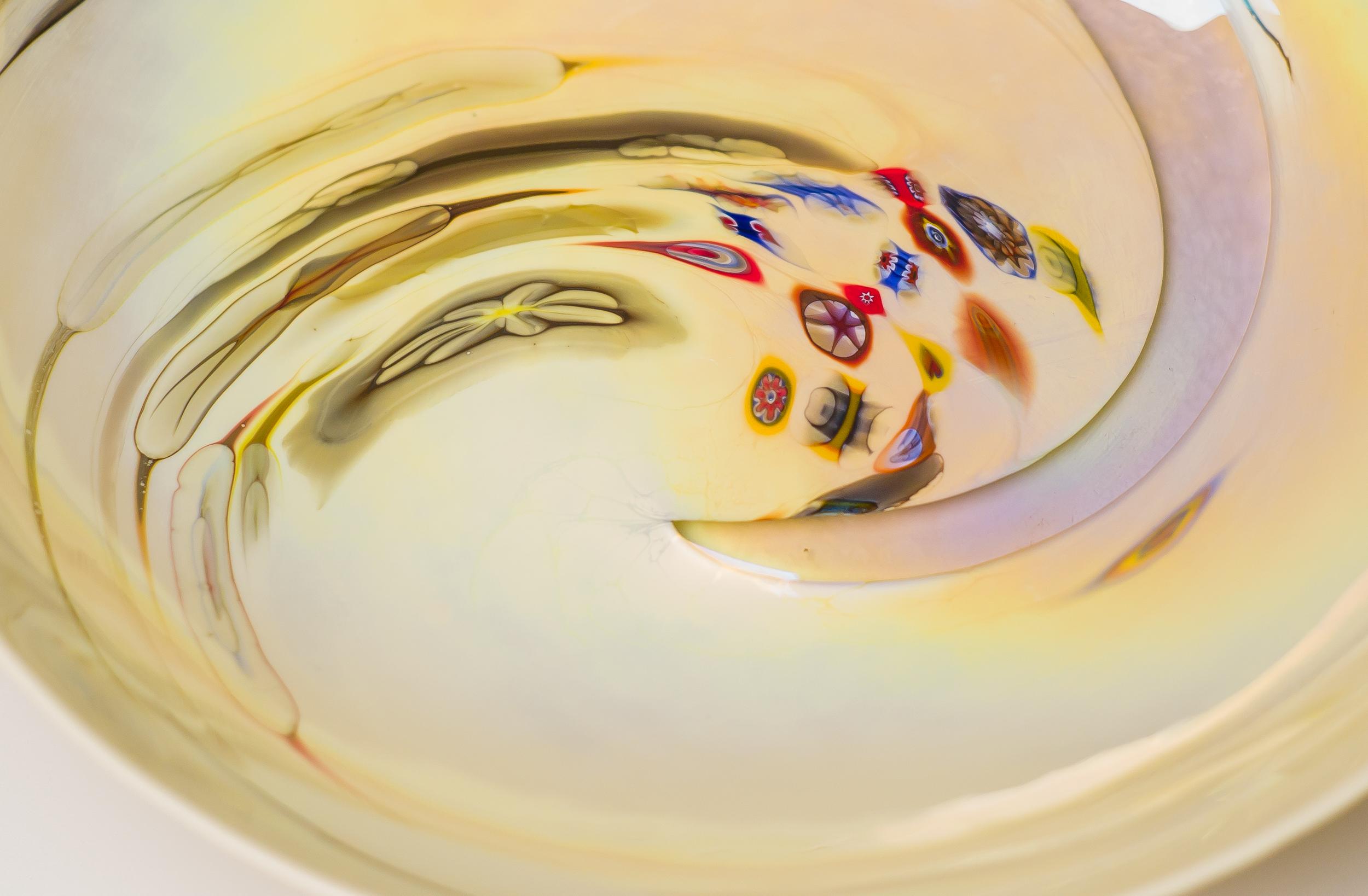 Verre de Murano Grand bol en verre Dino Martens en vente