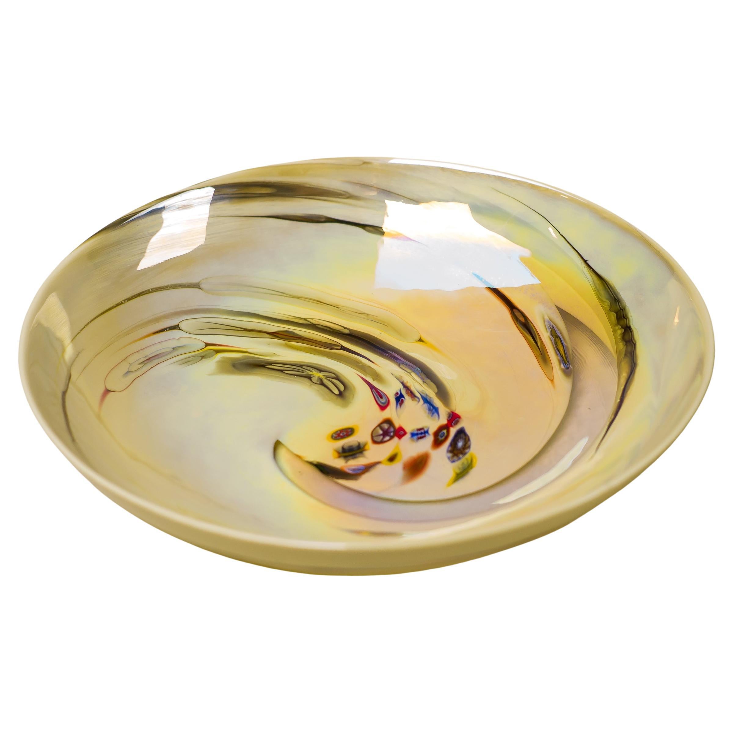 Dino Martens Large Glass Bowl For Sale