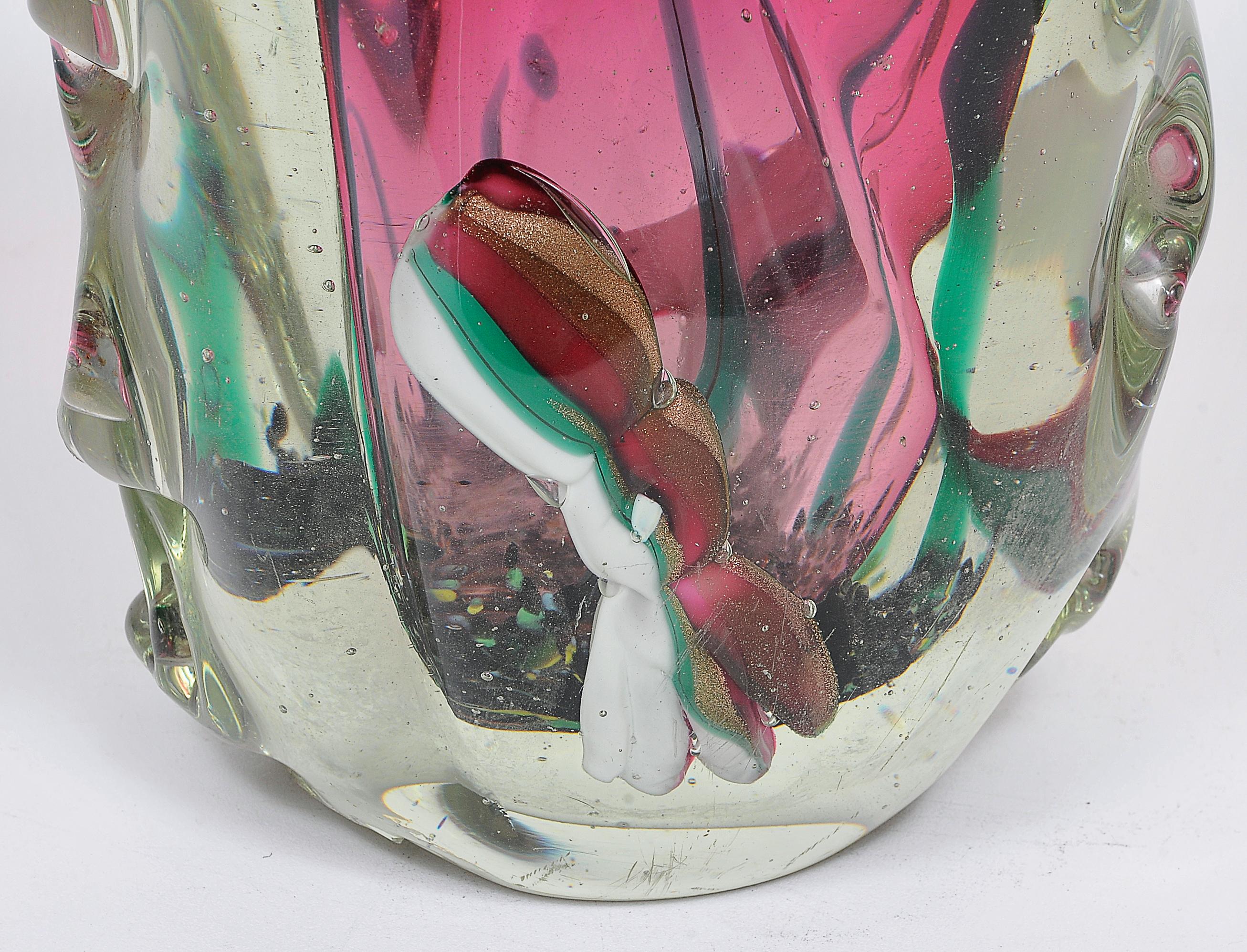 DINO MARTENS, Marine Multicolor Murano Glass, 1950, FRATELLI TOSO. In Excellent Condition For Sale In Rio de Janeiro, RJ