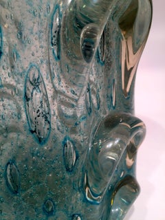 Barovier & Toso  Murano Artistic Blown Glass ‘Cactus’ Blue Vase, circa 1950