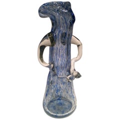 Dino Martens Murano Artistic Blown Glass ‘Tree’ Blue Vase, circa 1950
