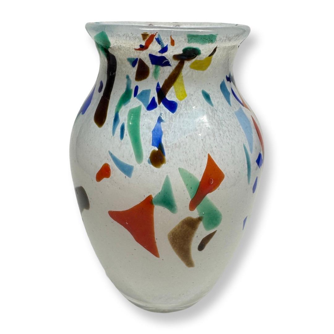 Mid-Century Modern Dino Martens, Murano Glass Designer Vase for Aureliano Toso, Italy, 1950s For Sale