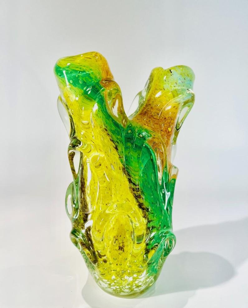 Italian Style Dino Martens Murano glass multicolor vase 1950 For Sale