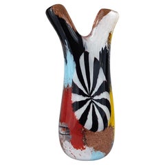 Dino Martens Murano Multi-Color Oriente Italian Art Glass Double Neck Vase