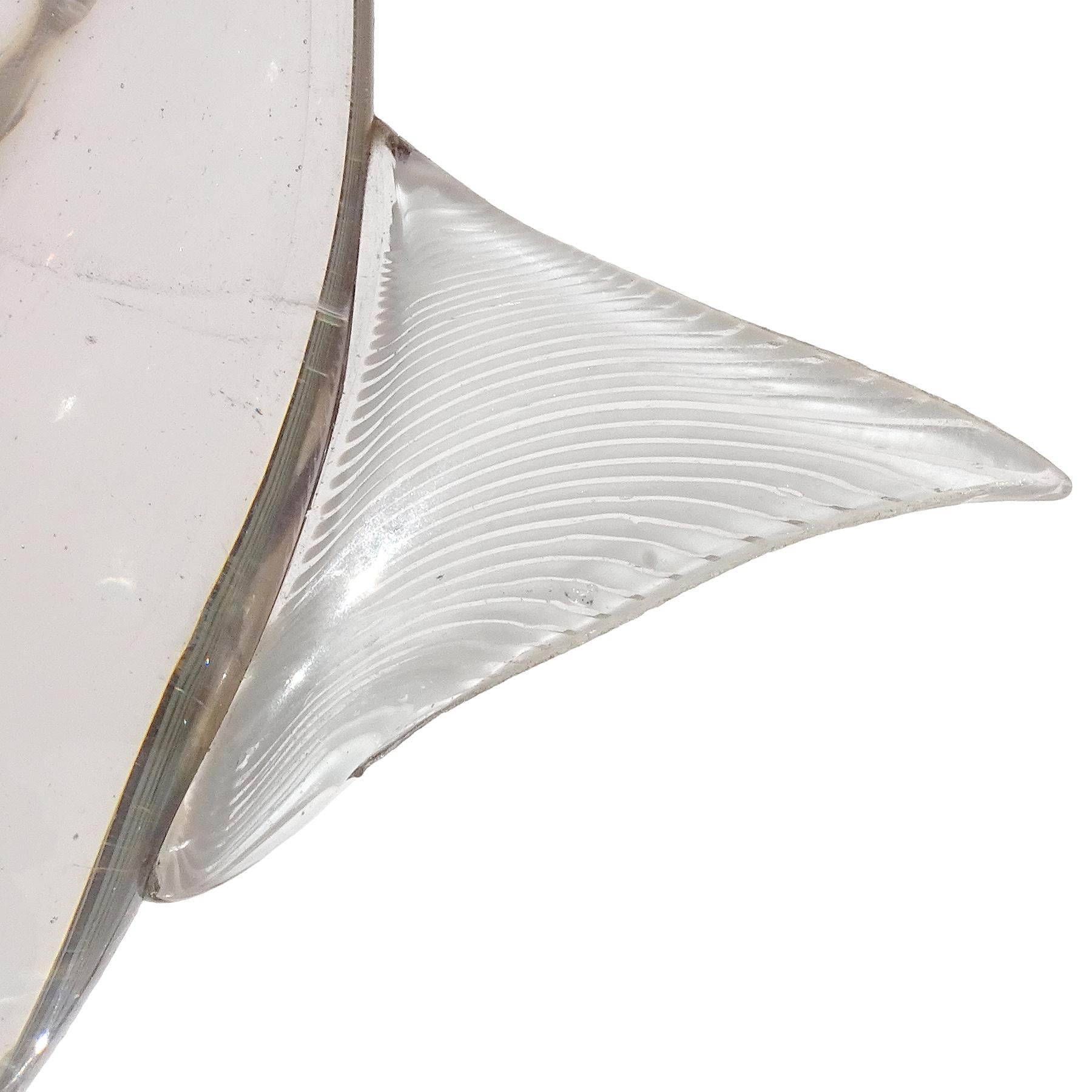 Dino Martens Murano Sommerso Champagner lila italienische Kunst Glas Fisch-Skulptur im Zustand „Gut“ im Angebot in Kissimmee, FL