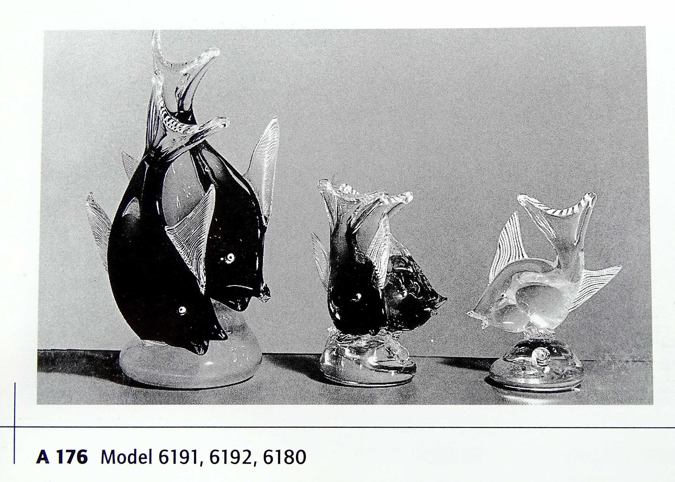 Dino Martens Murano Sommerso Saphirblau Italienische Kunst Glas Fisch Skulptur im Angebot 3