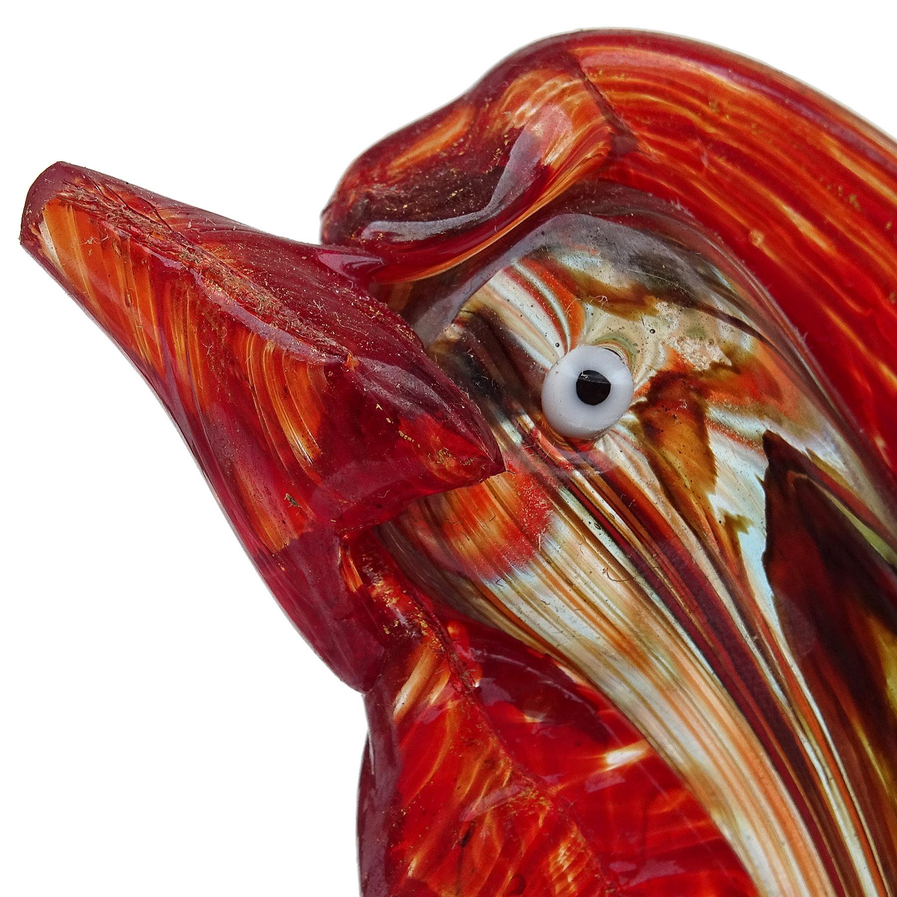 Dino Martens - Bol oiseau en verre d'art italien irisé Aurene de Murano Variegato 1954 en vente 3