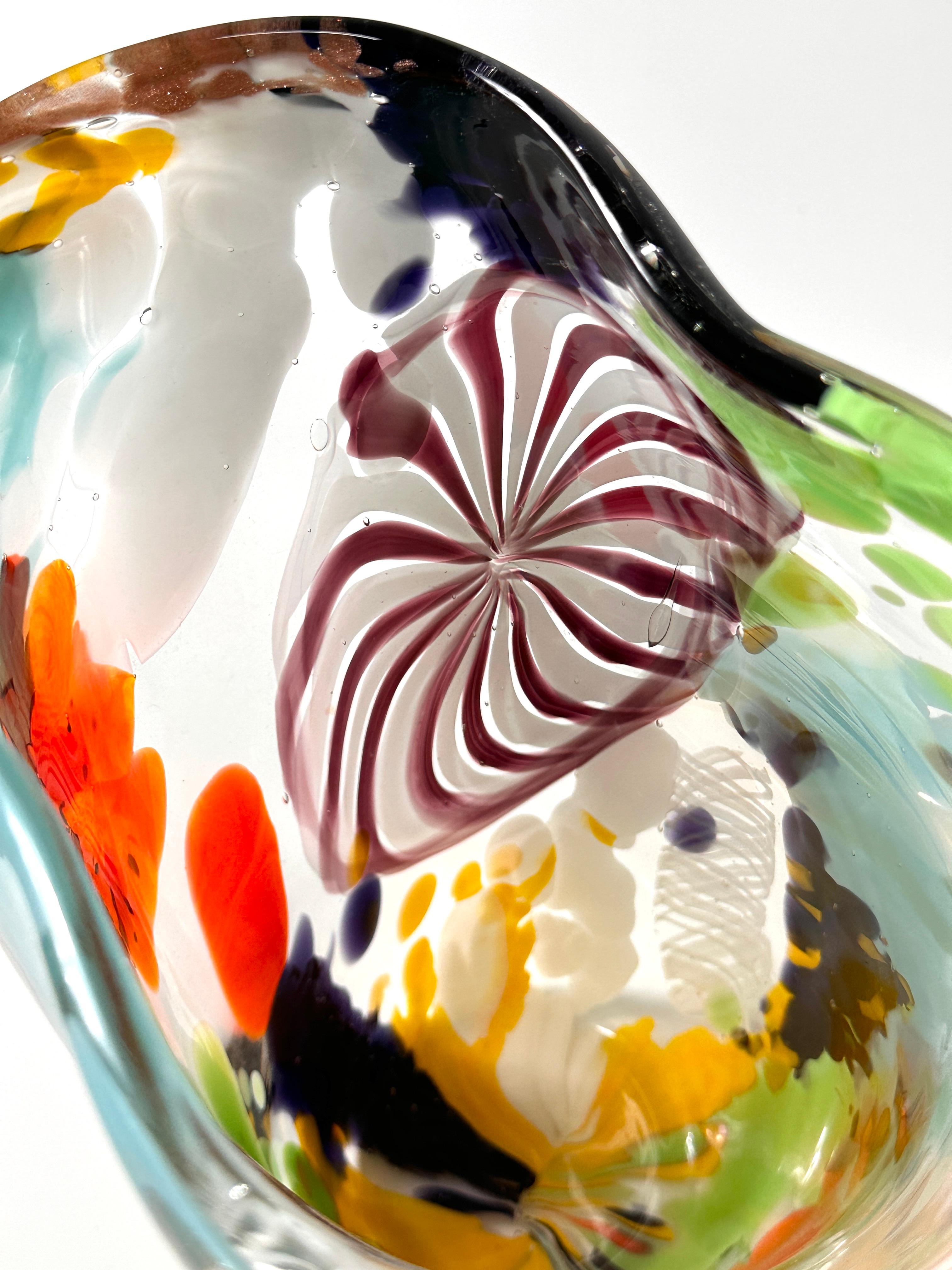 Dino Martens Oriente Glass Vase for Aureliano Toso Murano Italy For Sale 1