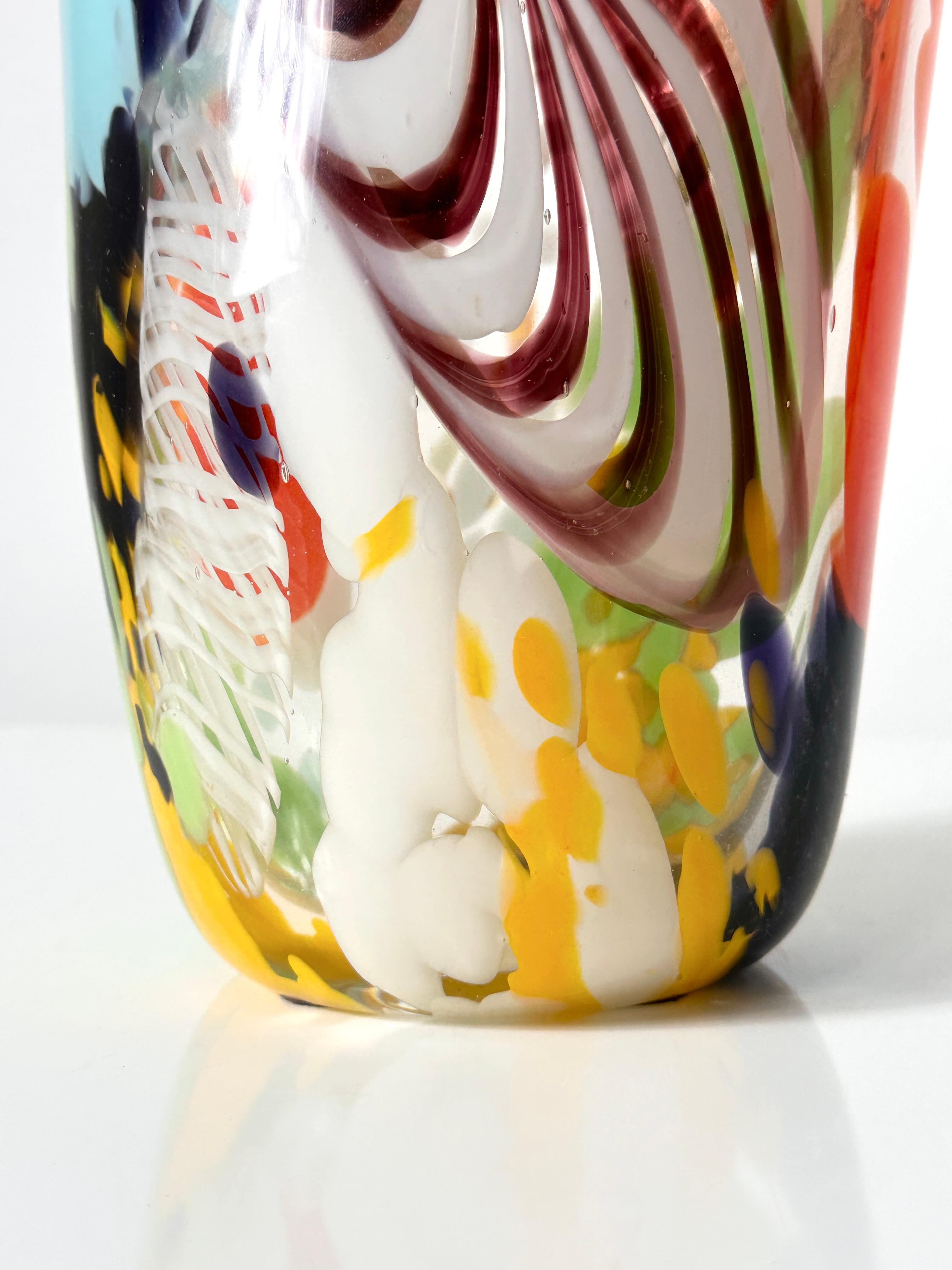 Dino Martens Oriente Glass Vase for Aureliano Toso Murano Italy For Sale 2