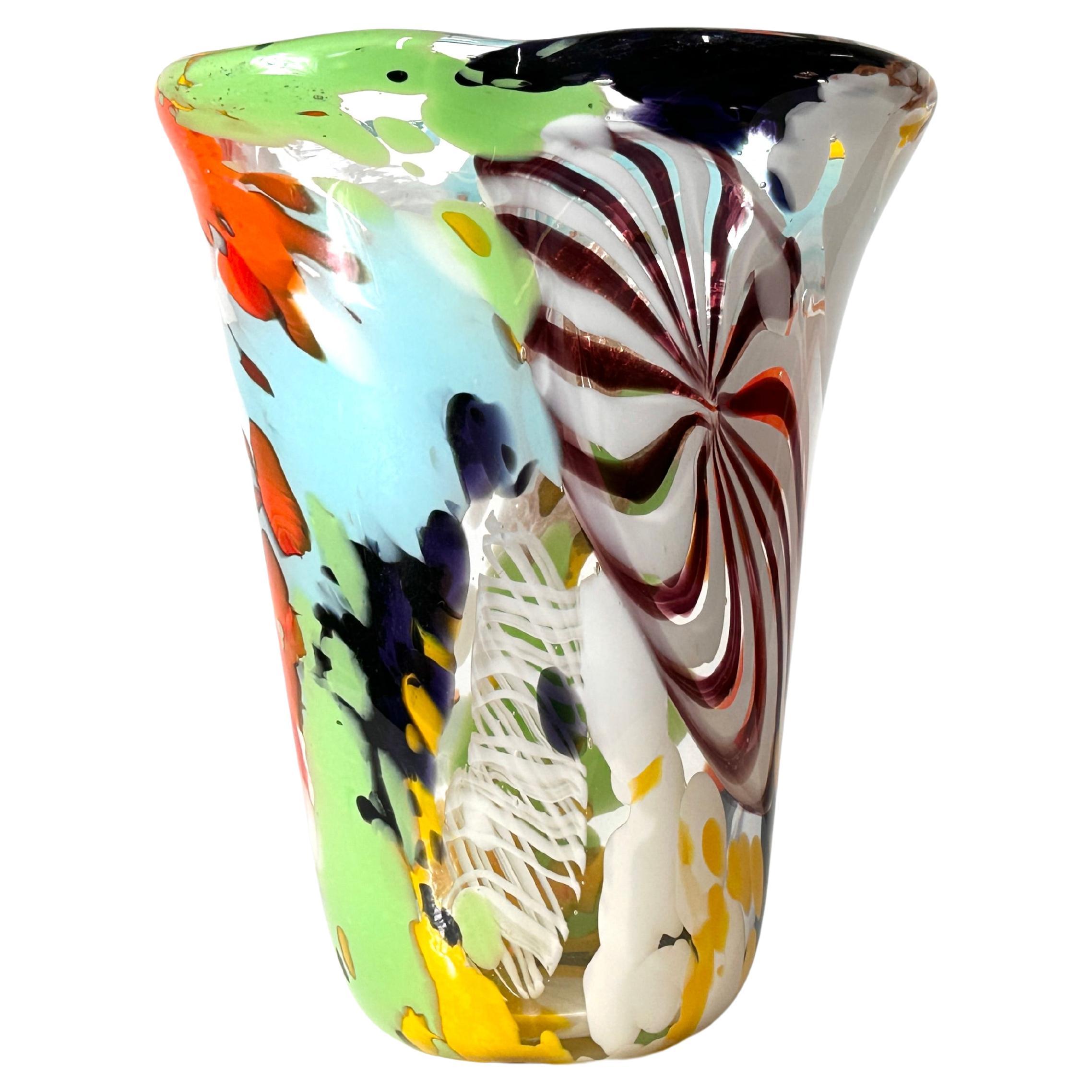 Dino Martens Oriente Glass Vase for Aureliano Toso Murano Italy