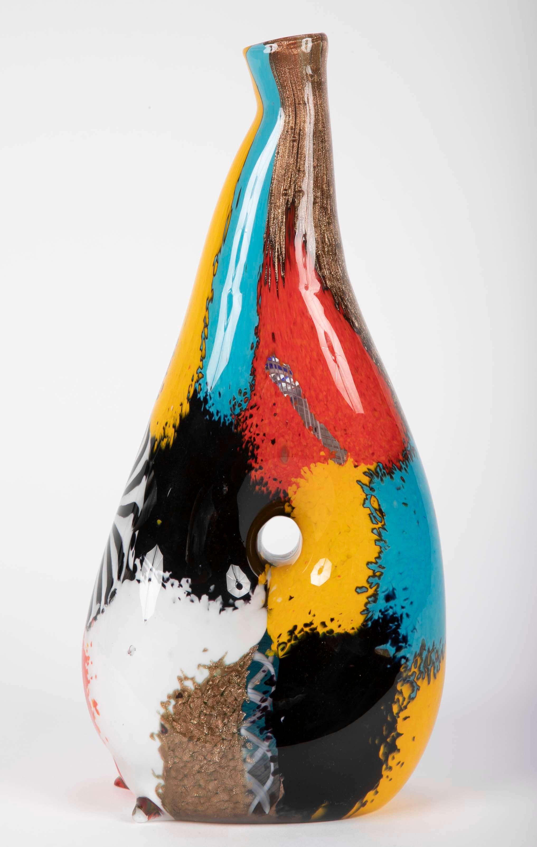 XXIe siècle et contemporain Vase en verre de Murano 