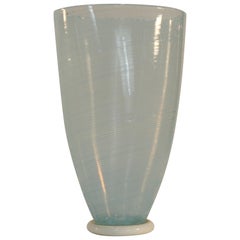 Dino Martens Vase for Aureliano Toso, Murano Glass, Light Blue and White, 1960s