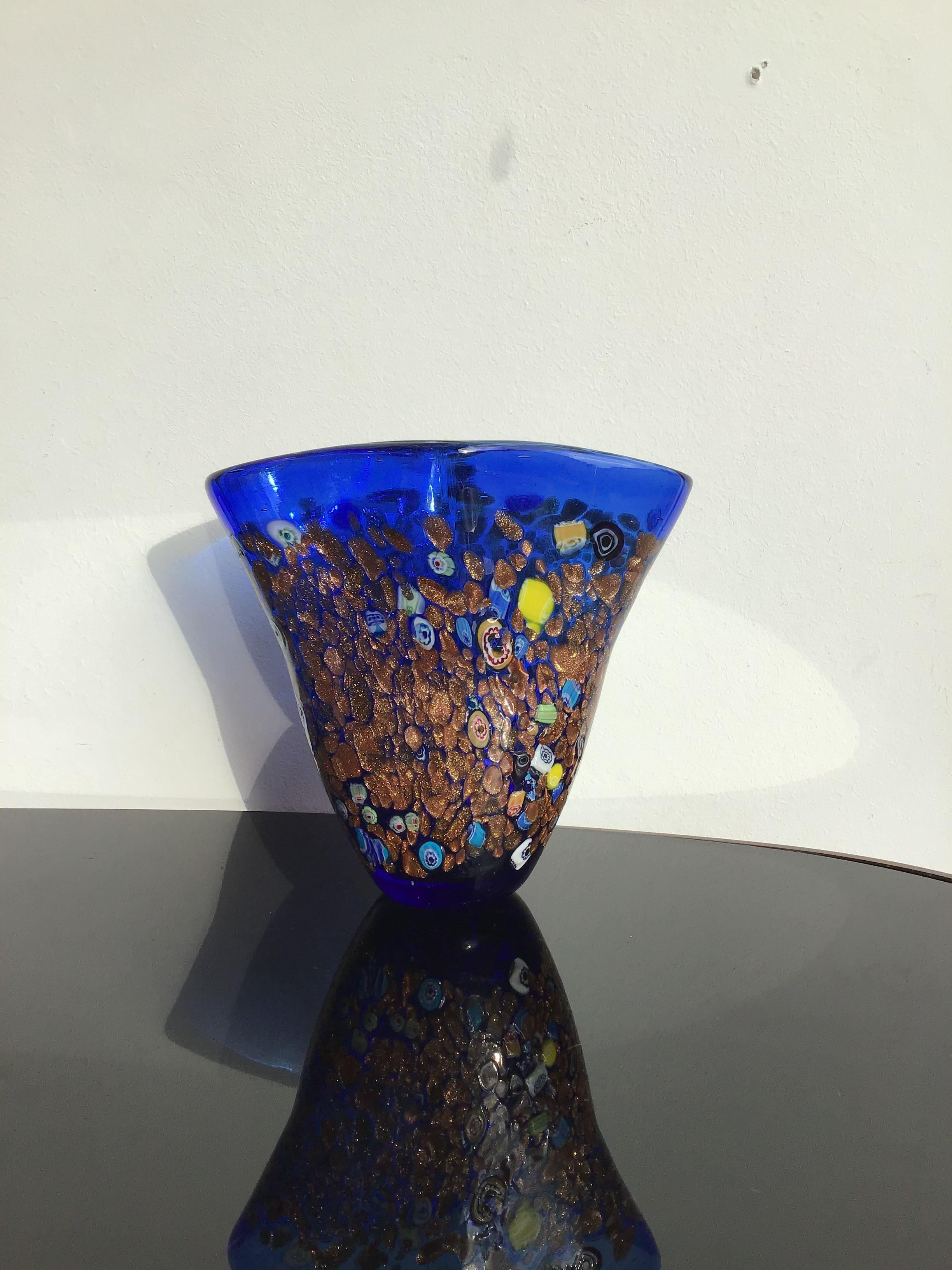 Dino Martens Vase Murano Glass Murrine 1950 Italy In Excellent Condition For Sale In Milano, IT