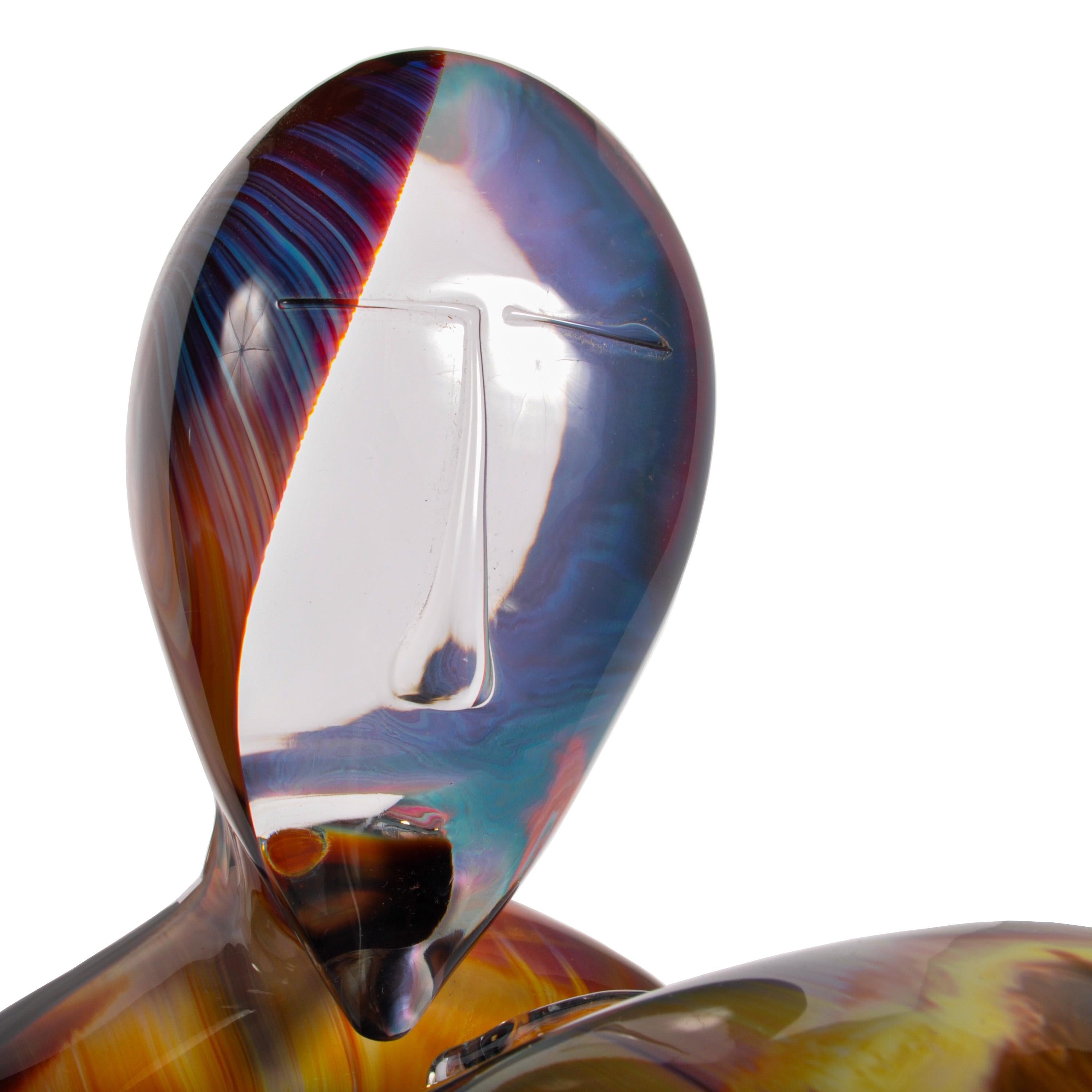 Italian Modernist Handblown Murano Glass Sculpture 