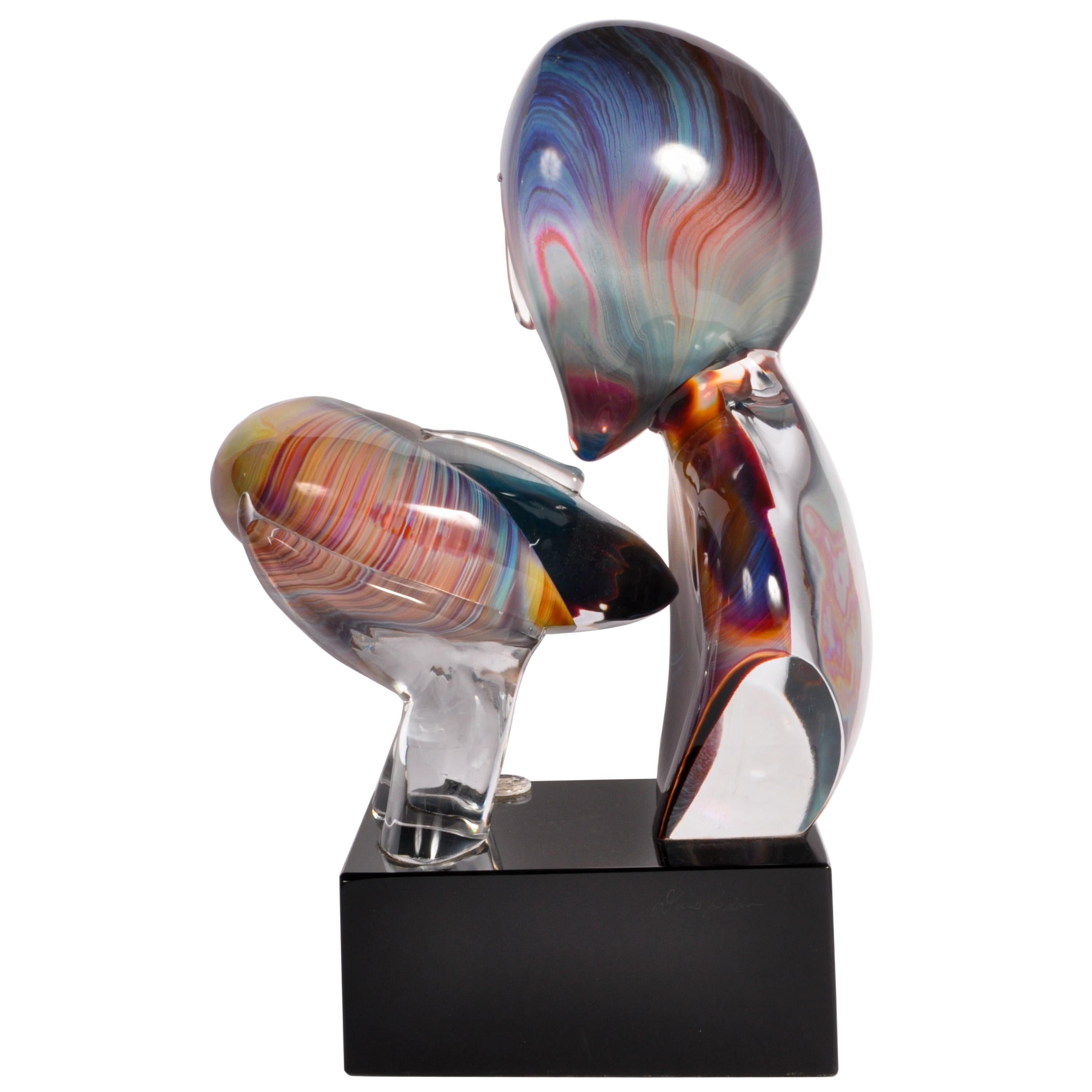 Italian Modernist Handblown Murano Glass Sculpture 