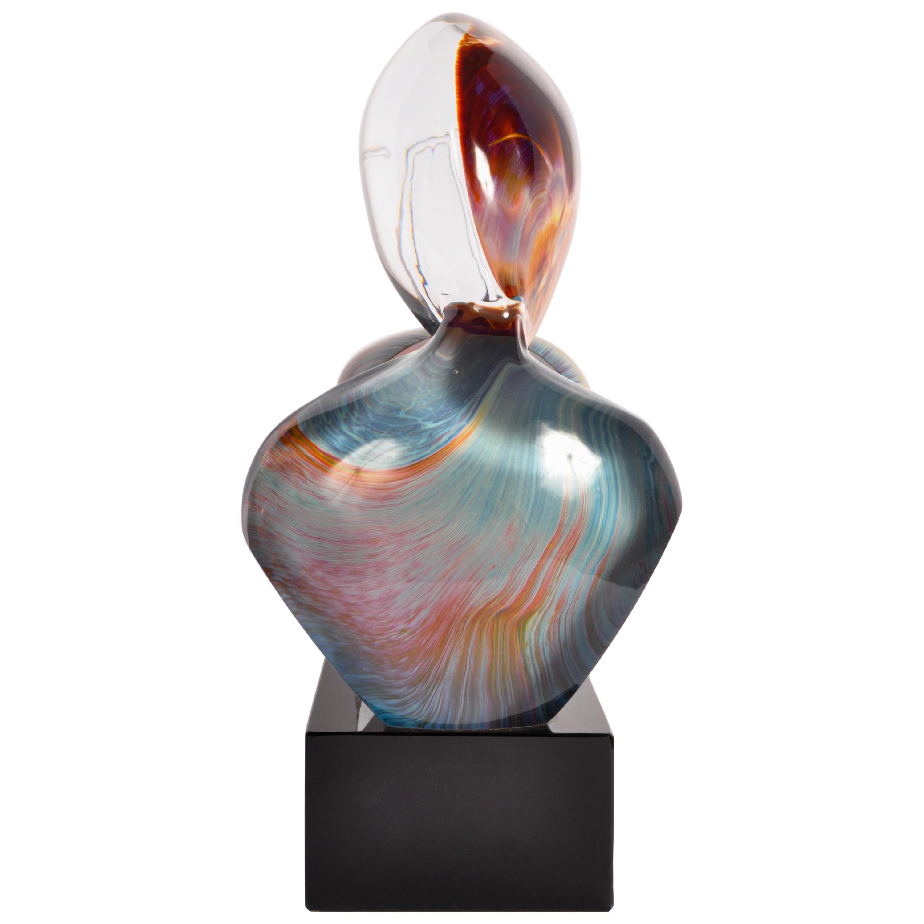 Italian Modernist Handblown Murano Glass Sculpture 
