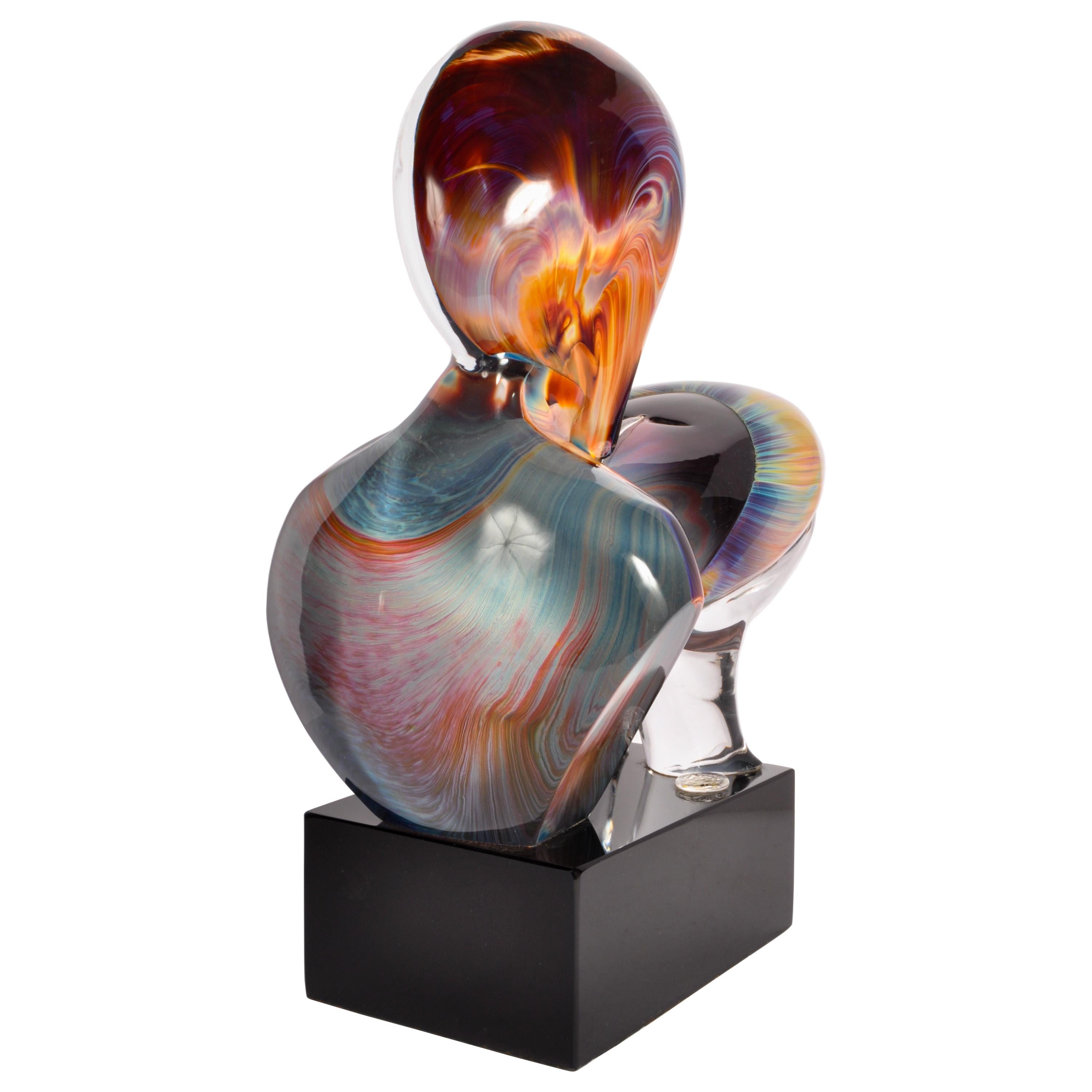 Italian Modernist Handblown Murano Glass Sculpture 