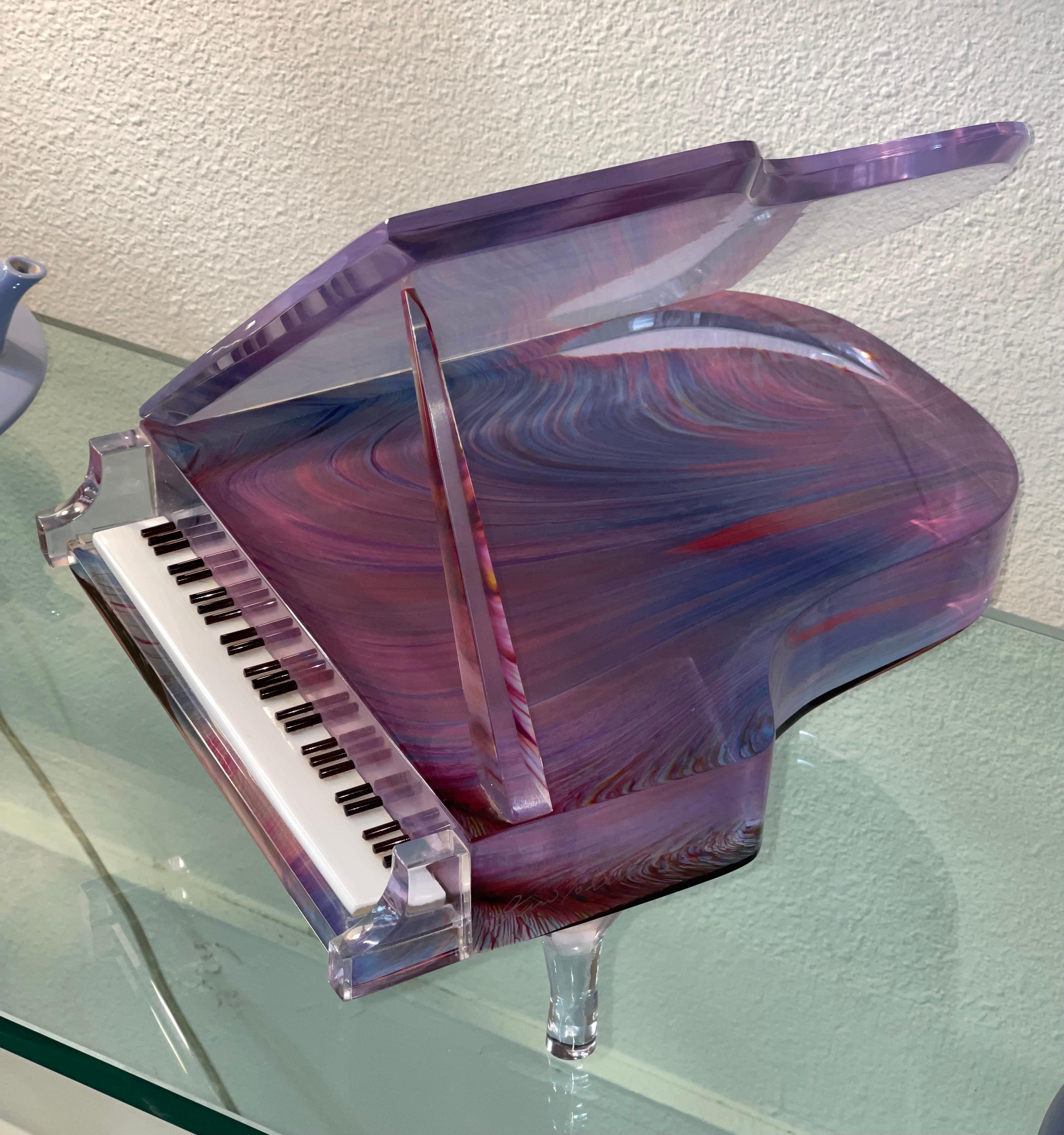 Verre d'art Piano de Dino Rosin en calcédoine en vente