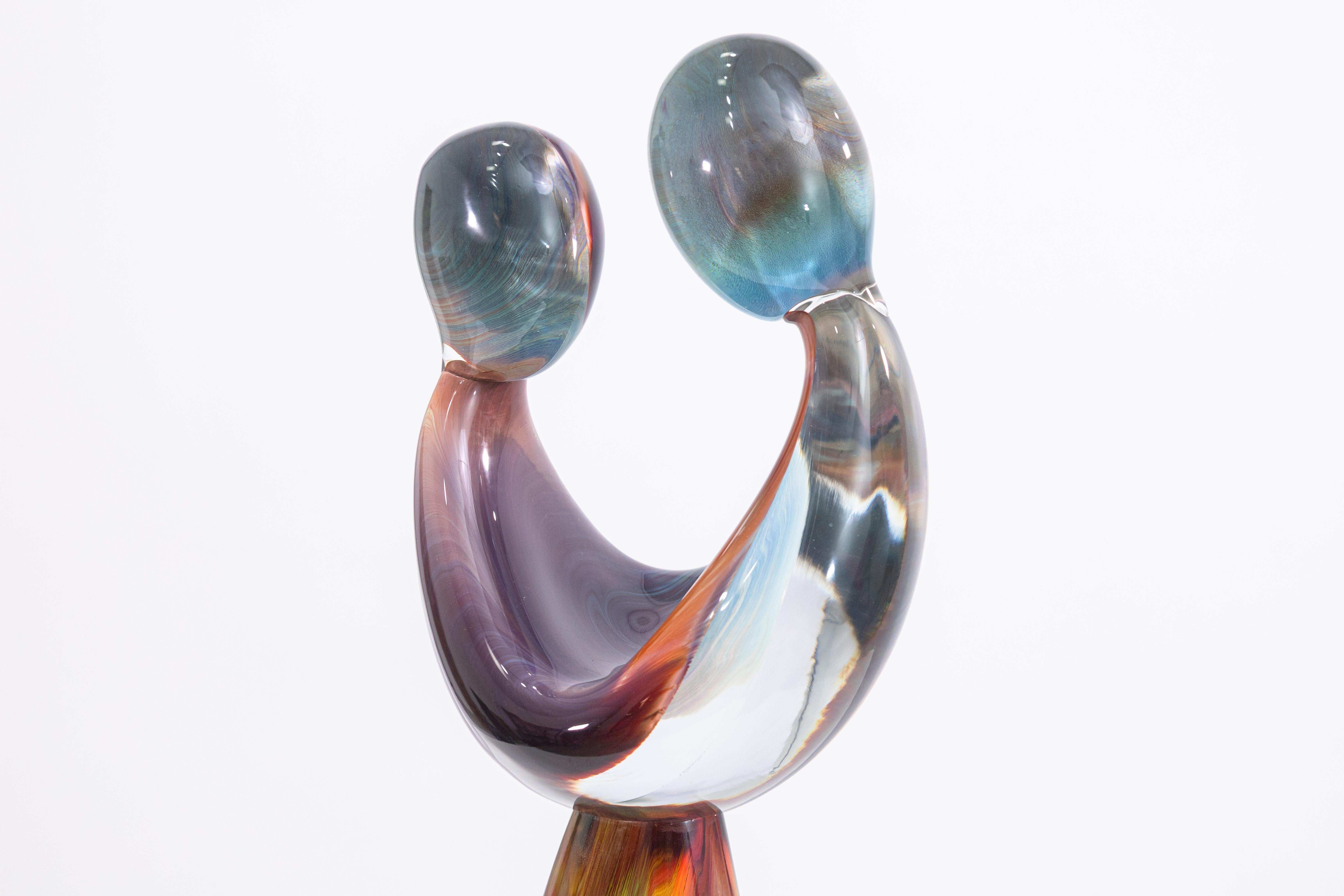 Una scultura da tavolo in vetro di Murano 