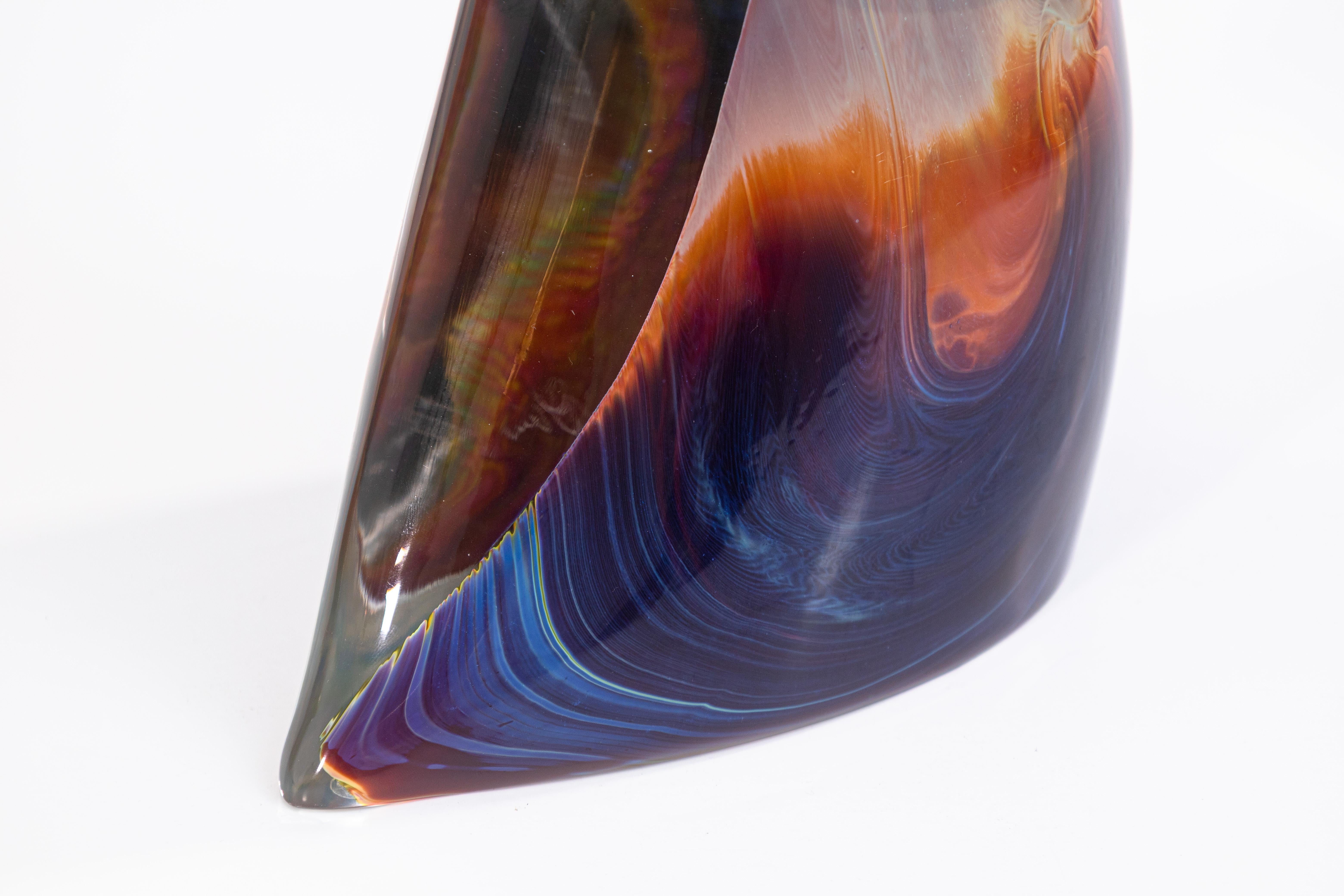 Vetro artistico Dino Rosin Maternità Firmato Scultura da tavolo in vetro artistico di Murano colorato italiano in vendita