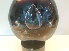 Dino Rosin Murano Chalcedony Glass Planetary Sculpture