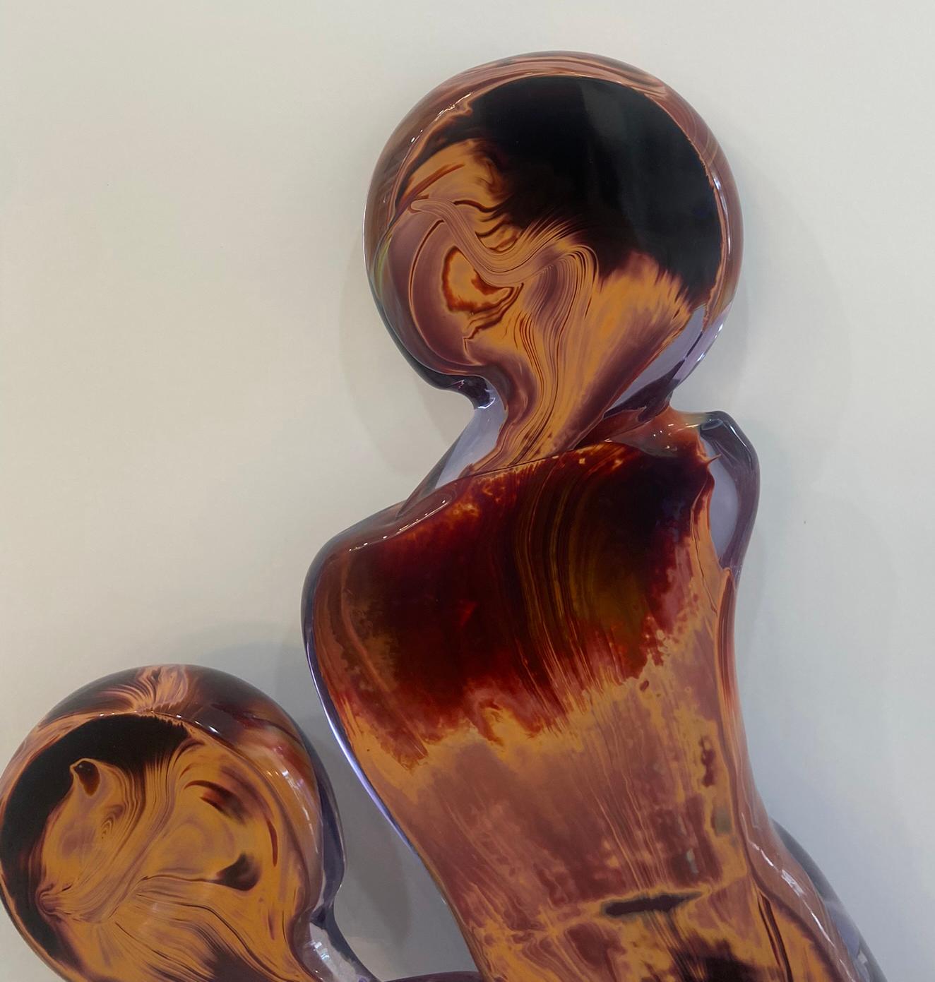 Dino Rosin Murano glass sculpture titled “TWINS” 9