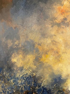 Óleo sobre lienzo enmarcado "Buenos días" Escena abstracta de Dino Savio