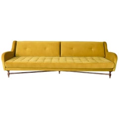 Dino Velvet and Walnut Sofa by ATRA