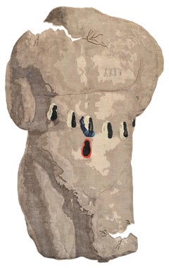 Hand-Knotted Figurative Rug & Tapestry Made from Wool, Silk and Linen (L)