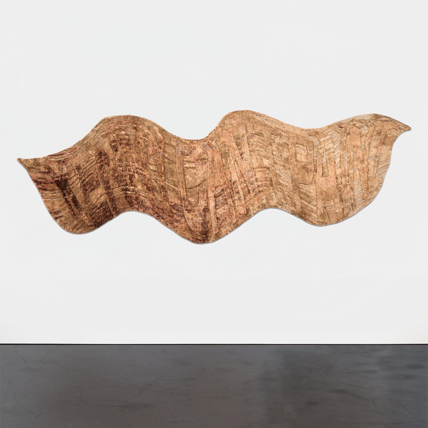 Hand-Knotted Dinodo Studio Kenny Can't Paint by Kenny Schachter Limited-Edition Art Rug For Sale