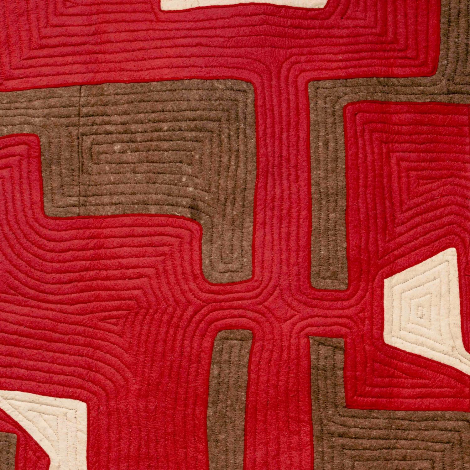 Italian Dinodo Studio Shyrdak by Firouz FarmanFarmaian Limited-Edition Art Rug For Sale