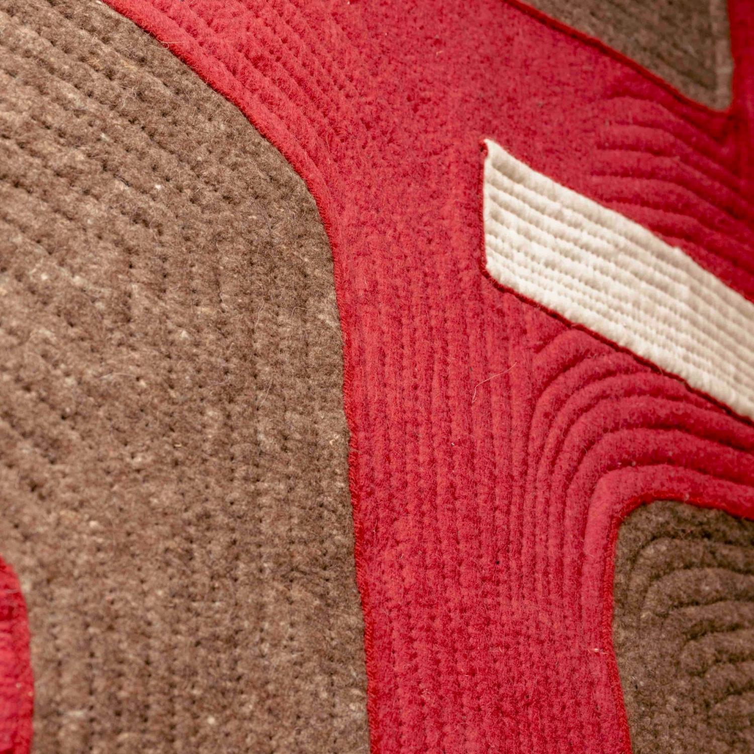 Hand-Woven Dinodo Studio Shyrdak by Firouz FarmanFarmaian Limited-Edition Art Rug For Sale