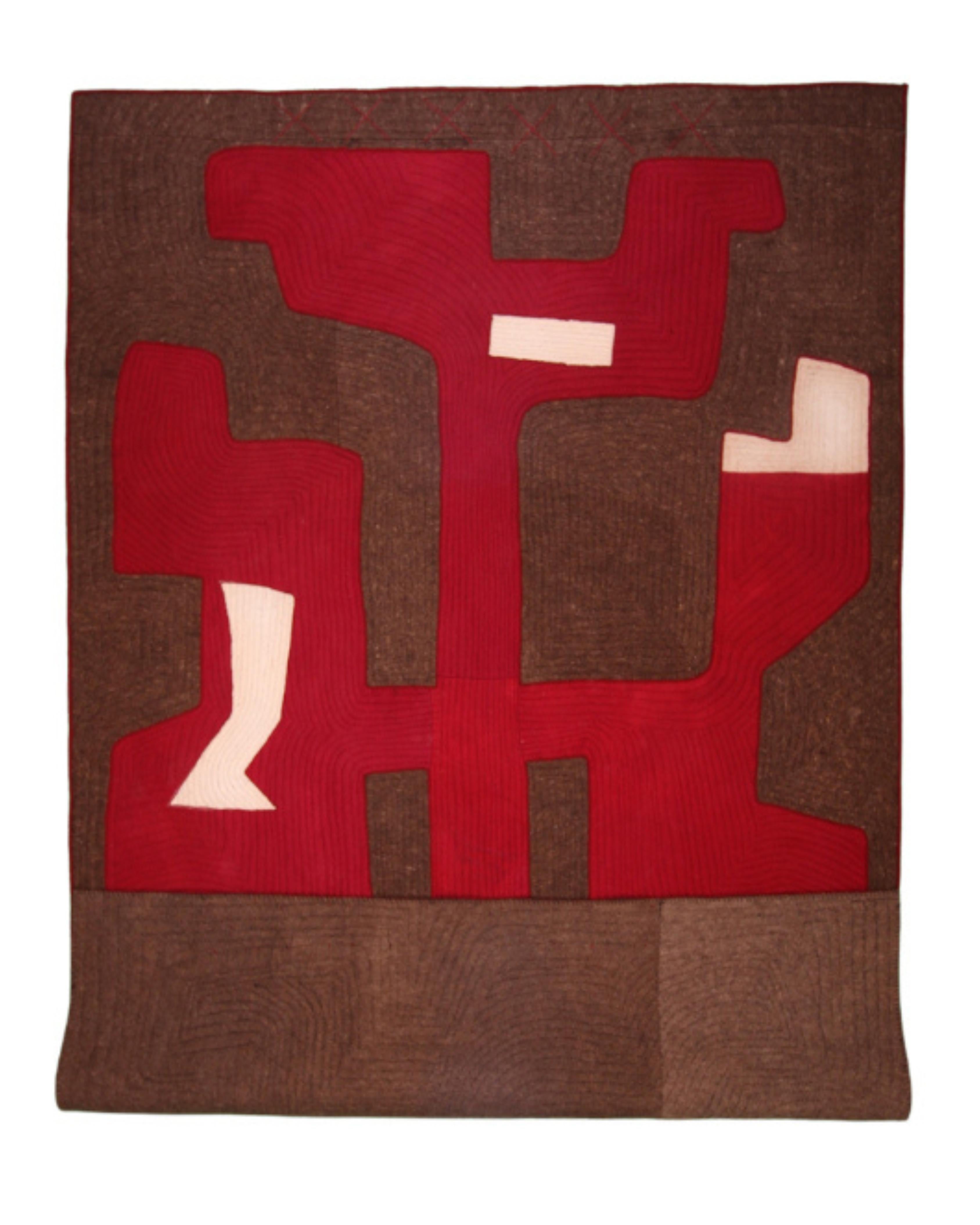 Modern Hand-Felted Rug from Kyrgyzstan by Dinodo Studio For Sale 2