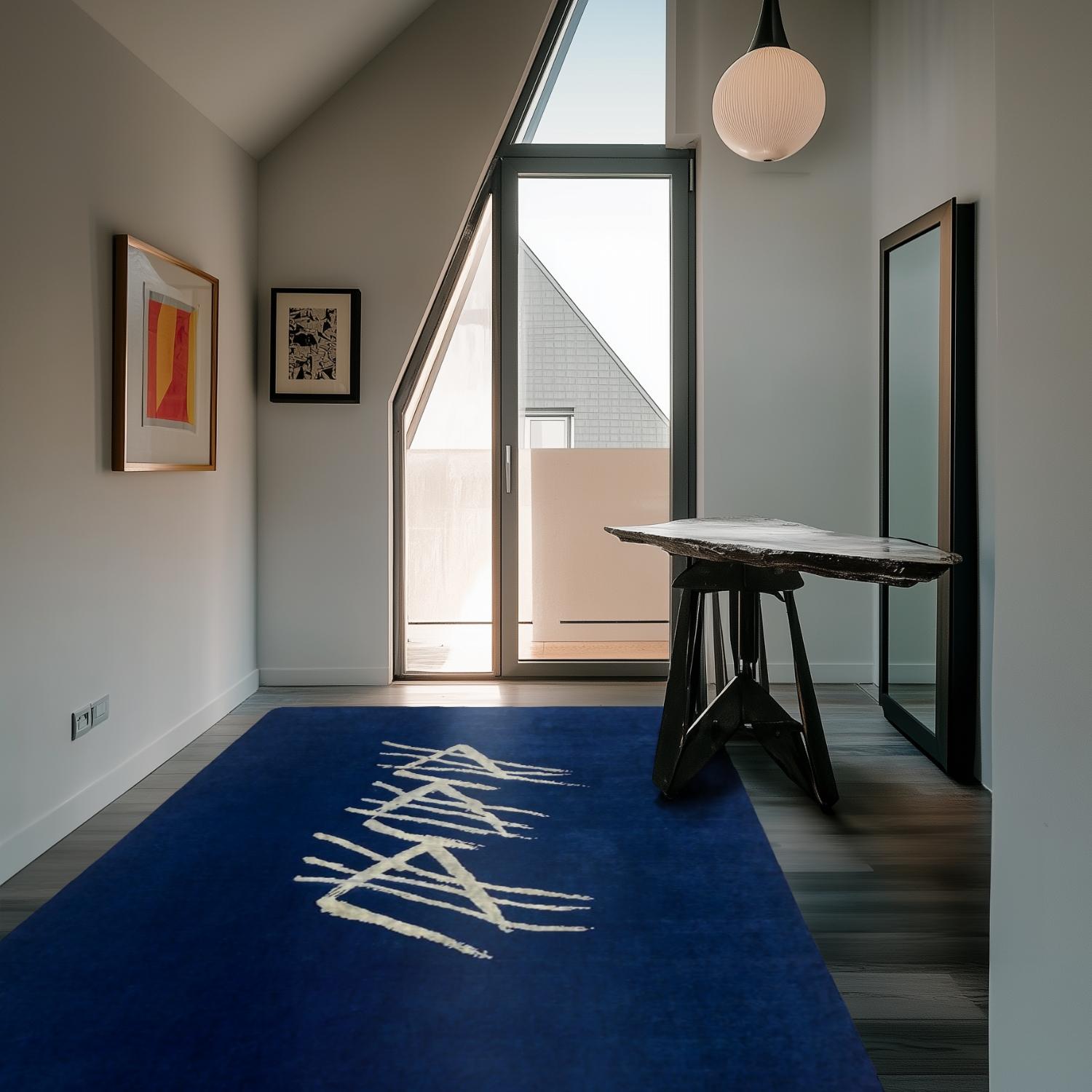 Italian Dinodo Studio World as Tent by Firouz FarmanFarmaian Limited-Edition Art Rug For Sale