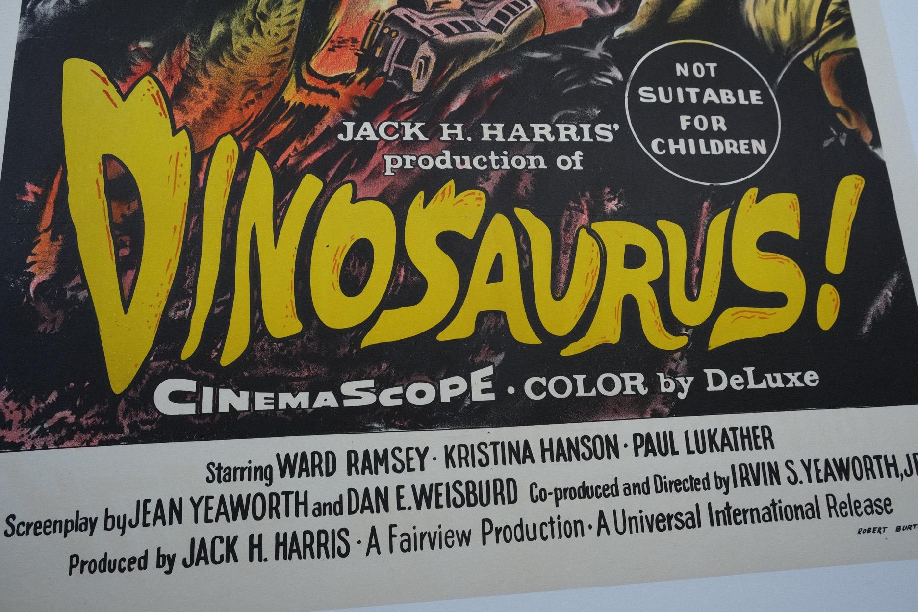 vintage dinosaur poster