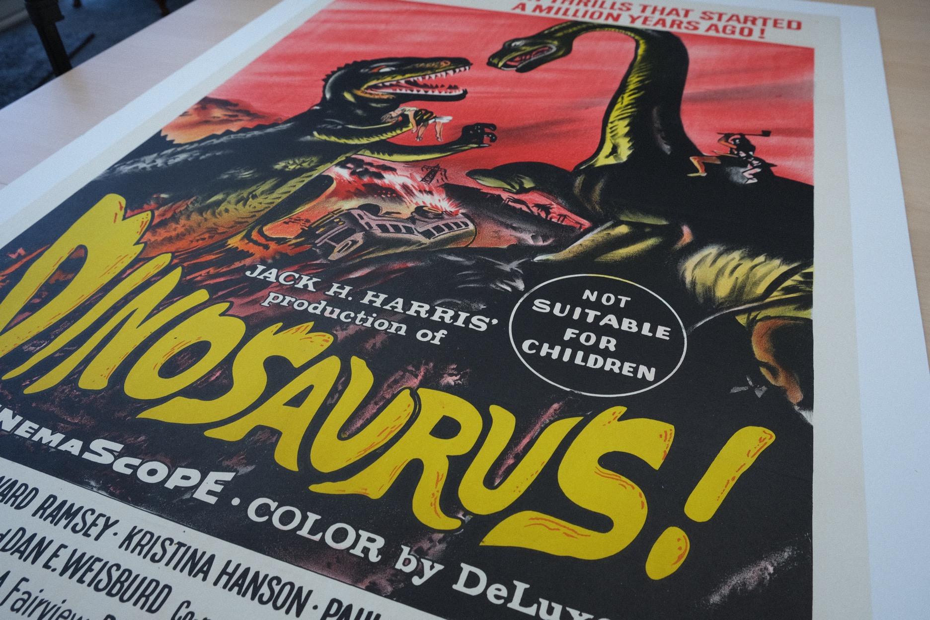 dinosaur poster vintage