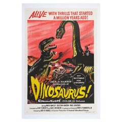 Dinosaurier (1960)  Original- Sci-Fi-Vintage-Poster  Mint - Leinen mit Rückenbeschichtung