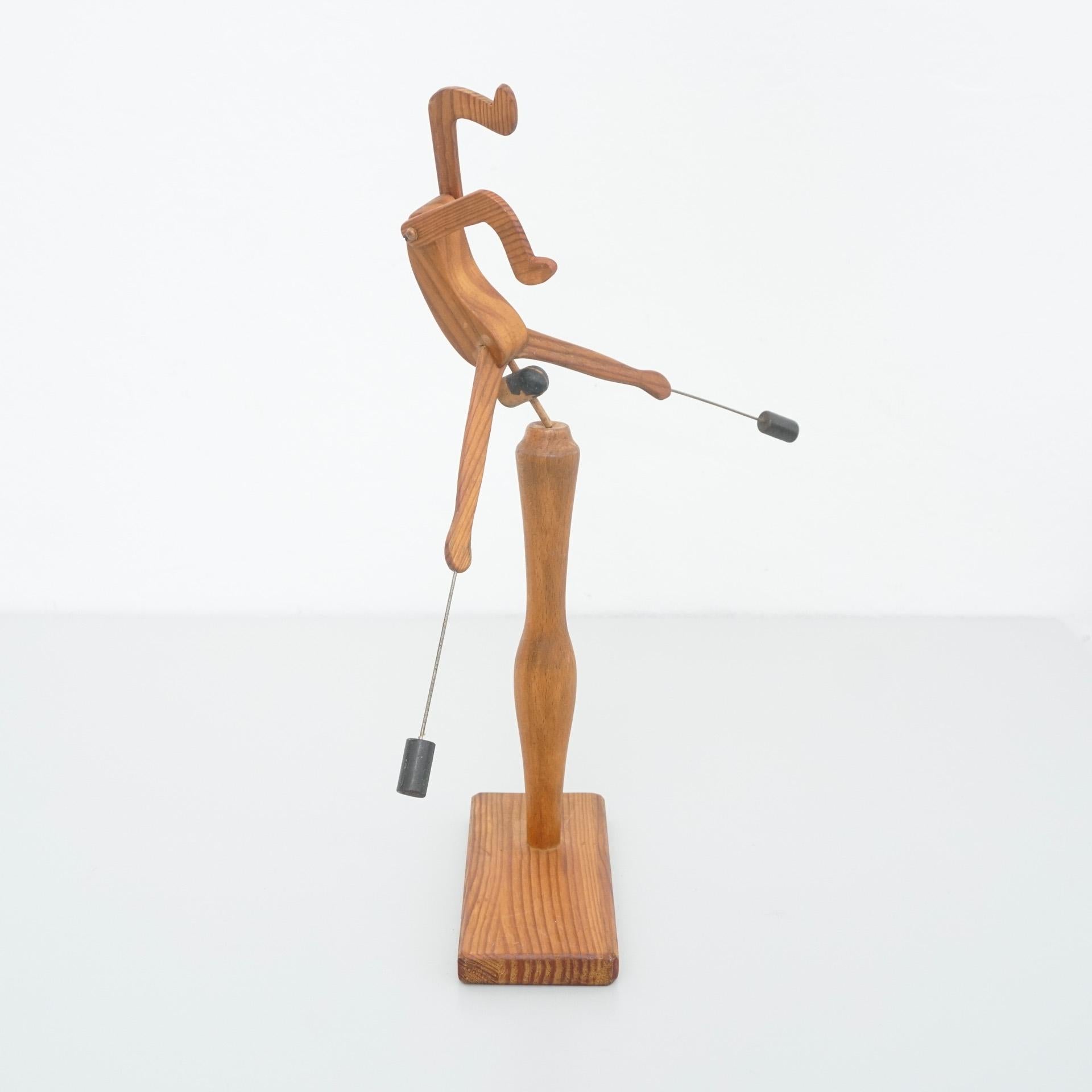 European D.Invernon Equilibrist Wood Sculpture, 2020