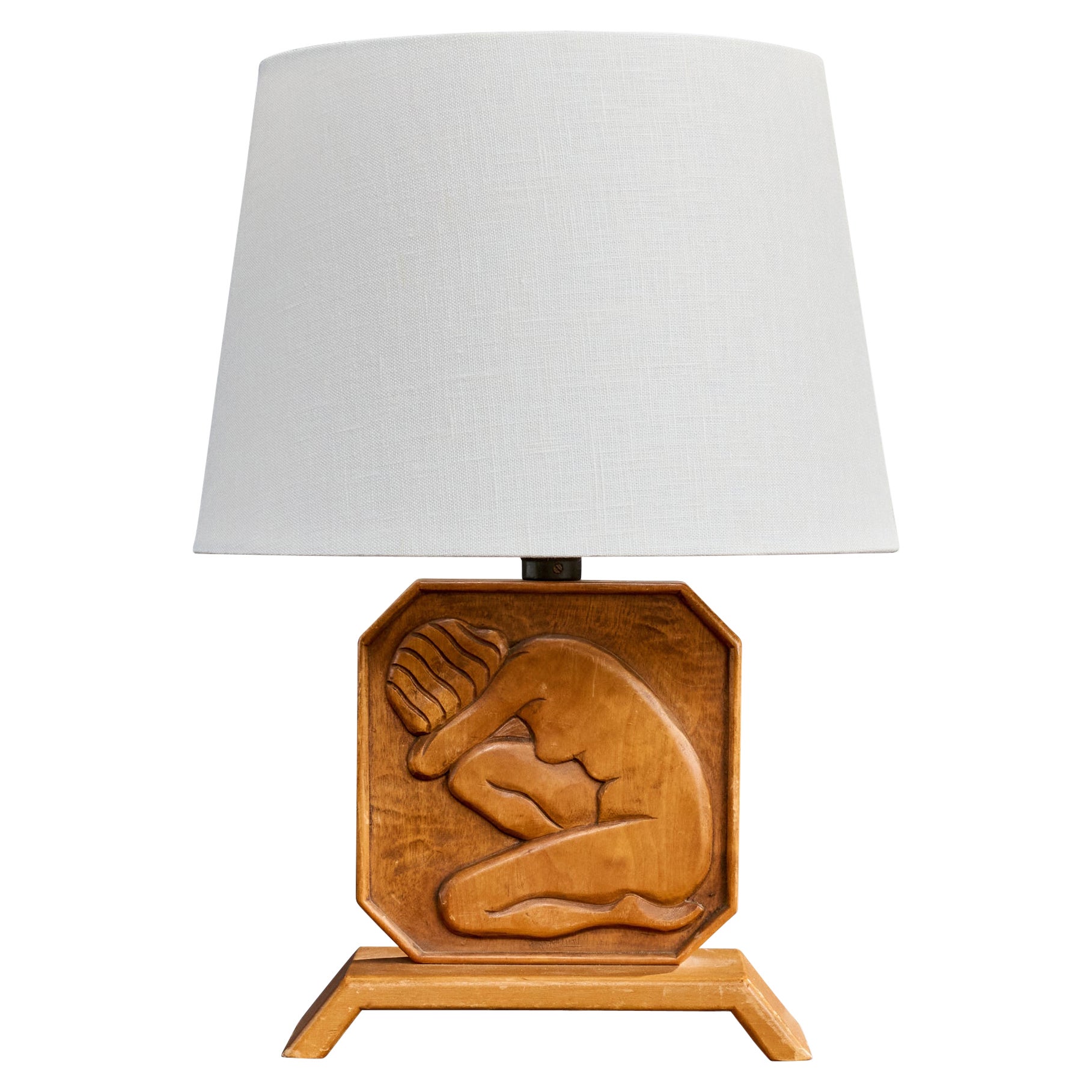 Diö Slöjd, lampe de table, Wood, Suède, années 1940 en vente