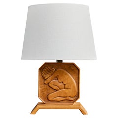 Diö Slöjd, lampe de table, Wood, Suède, années 1940