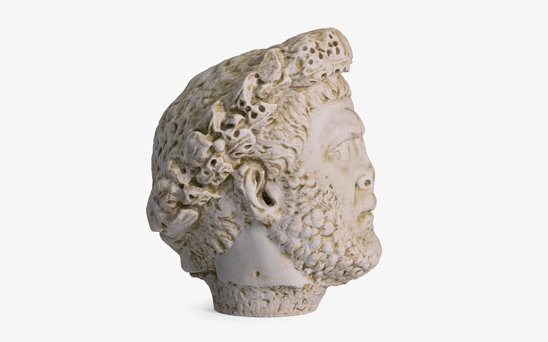 Cast Diocletianus Bust Made with Compressed Marble Powder Statue For Sale