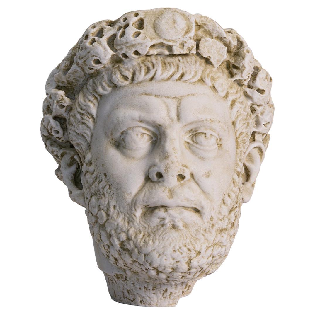 Diocletianus Bust Made with Compressed Marble Powder Statue For Sale