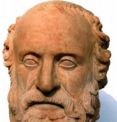 DIOGENES FROM SINOPE PHILOSOPHER TERRACOTTA ERMA BUST 21th Century