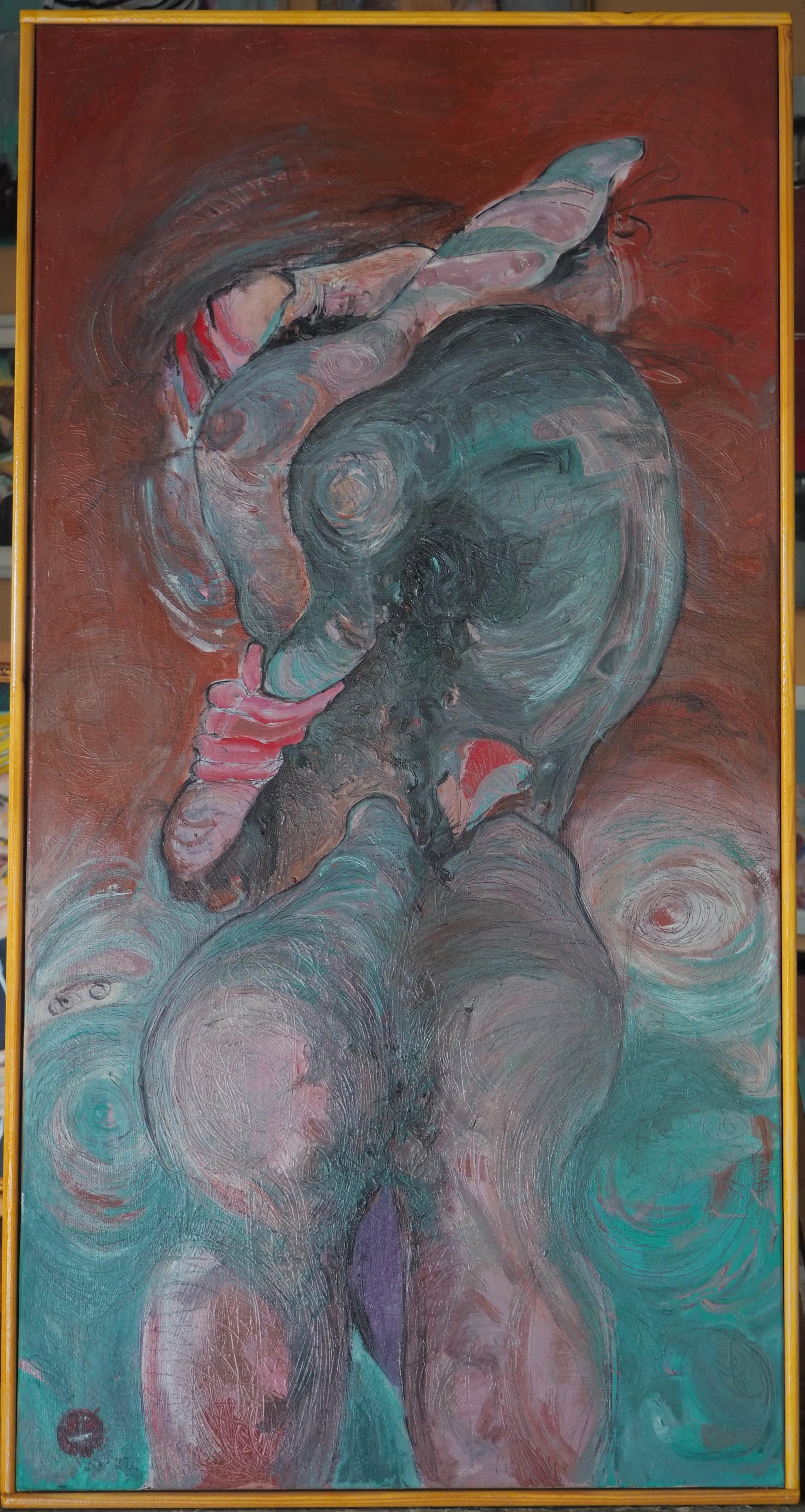 Politische (Körper) Stance II – Painting von Diogenis Papadopoulos