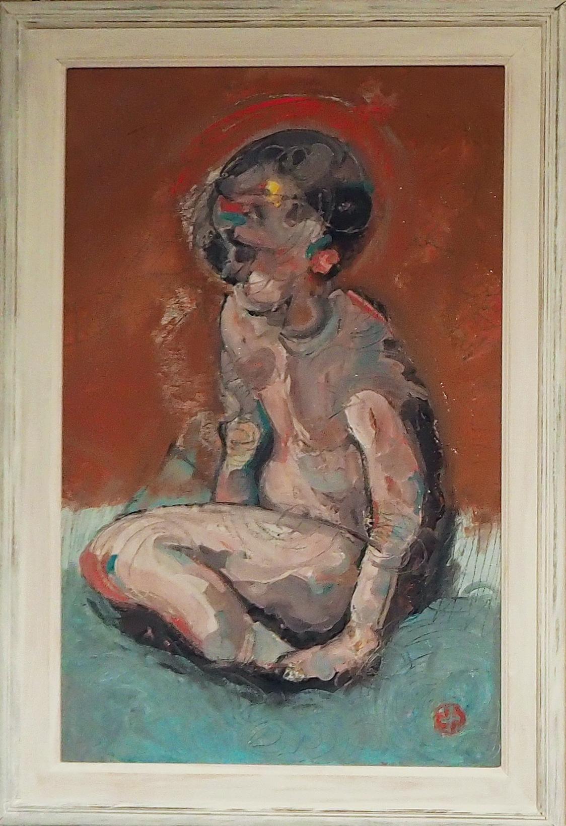 Diogenis Papadopoulos Nude Painting - Political (body) Stance III