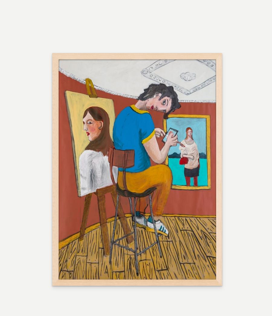 For each three of her there is one of me - Painting by Diogo Barros Pires