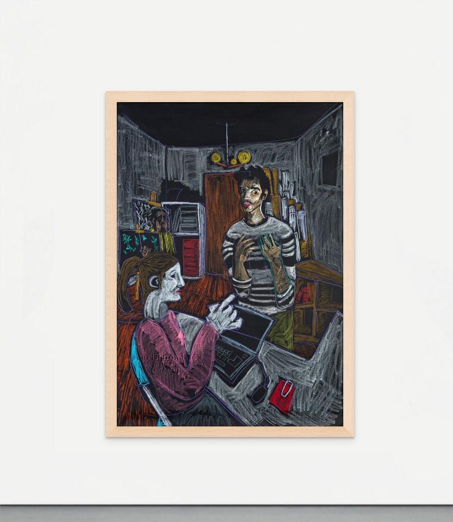 Non ricordo se ha detto Γιώργος o qualcos'altro. - Painting Contemporaneo di Diogo Barros Pires