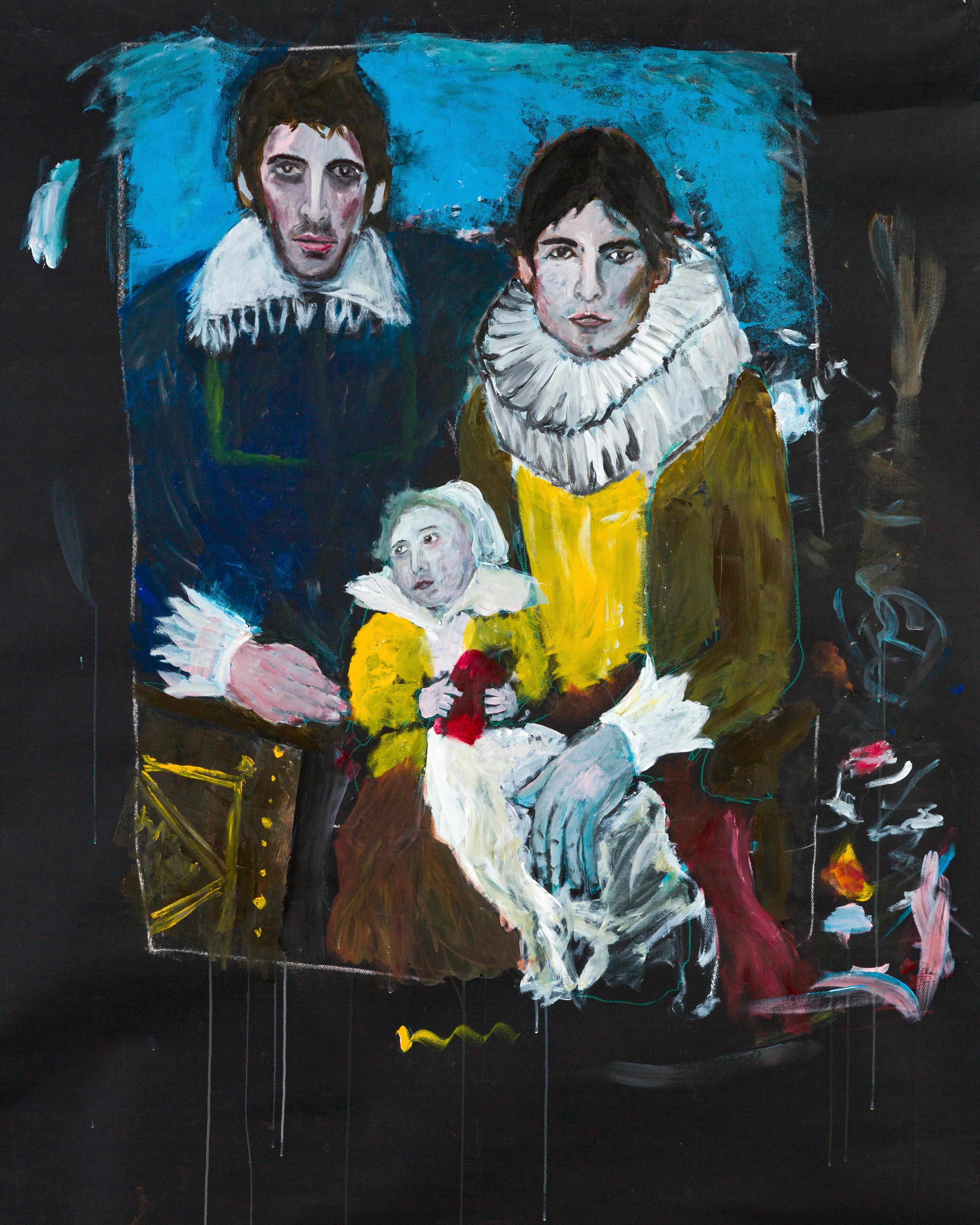 Diogo Barros Pires Figurative Painting - Me V and Yuri
